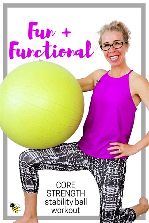 Fun Functional 12 Minute Stability Ball Strength Workout For A Flat