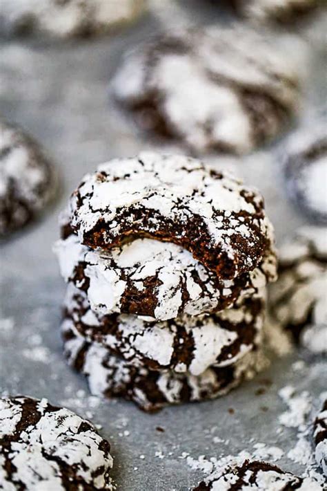 Best Fudgy Chocolate Crinkle Cookies Chocolate Crackle Cookies