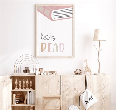 rainbow reading corner sign boho reading corner set neutral etsy