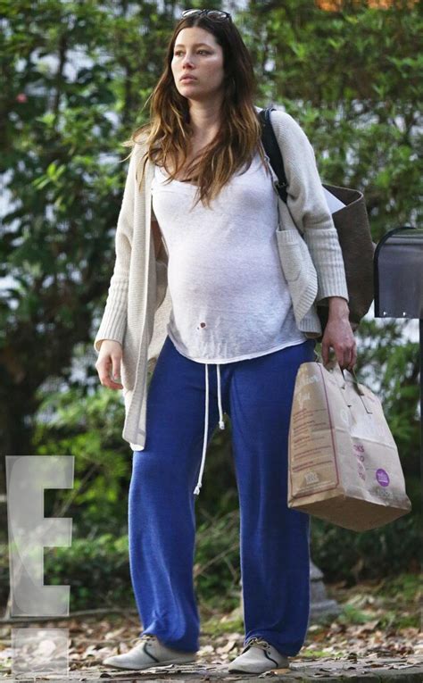 Jessica Biel Is Ready To Pop Pregnant Star Returns To Workand Her Baby Bump Is Bigger Than