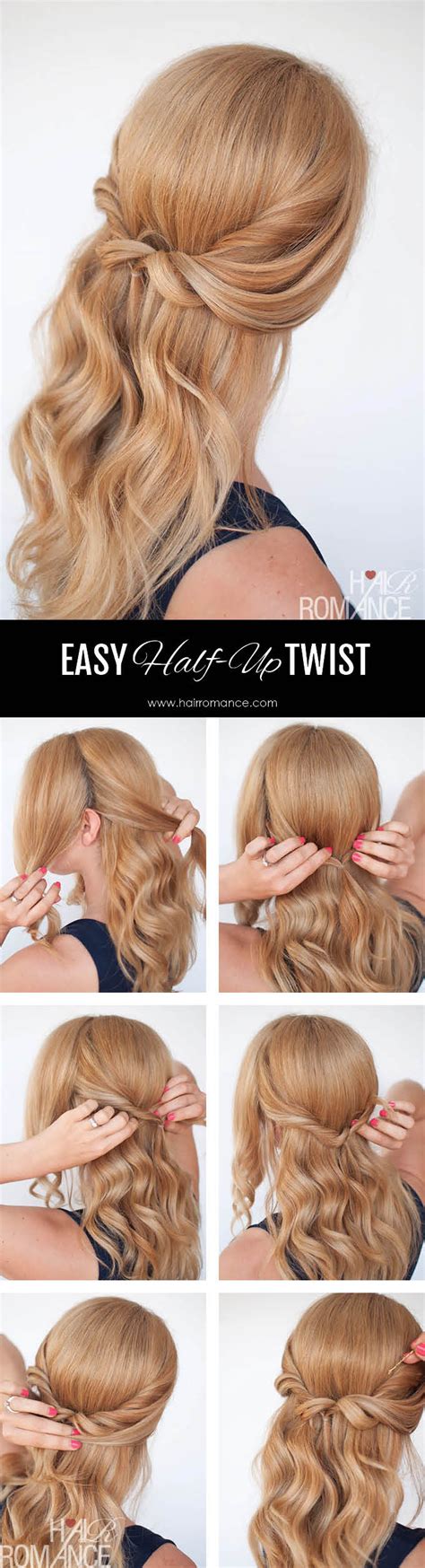 Easy Half Up Twist Hairstyle Tutorial Hair Romance