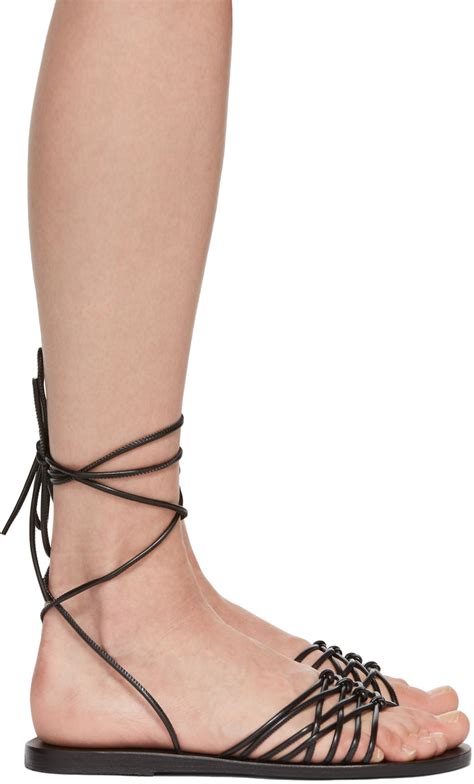 Black Alexandra Sandals By Ancient Greek Sandals On Sale