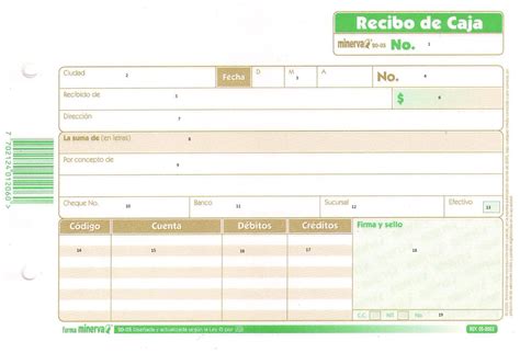 Recibos De Caja Recibo Cajas Facturas Reverasite