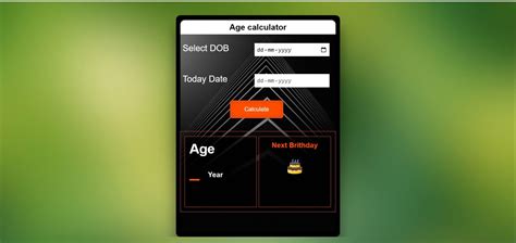 Age Calculator Using Javascript
