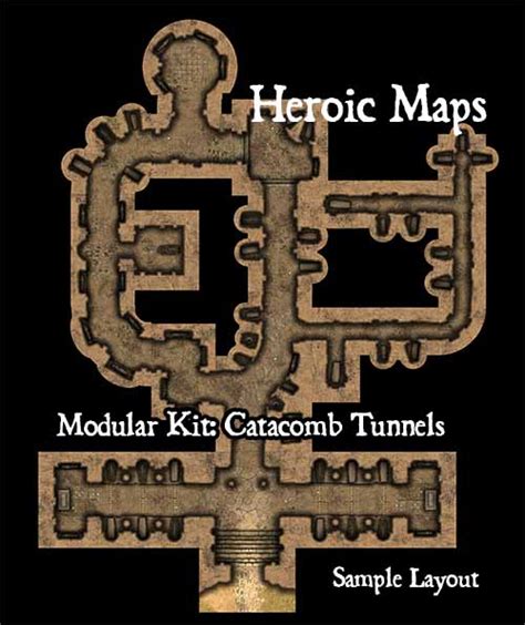 Heroic Maps Modular Kit Catacomb Tunnels Heroic Maps Caverns
