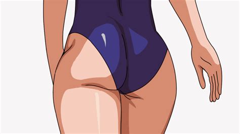 Rule 34 Animated Ass Drkorr Female One Piece Swimsuit Simple