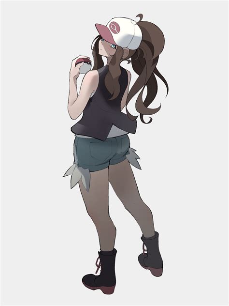 Wallpaper Anime Girls Hilda Pokemon Long Hair Ponytail Brunette