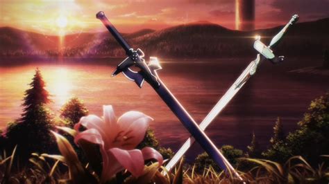 download sunset flower lake sword anime sword art online wallpaper