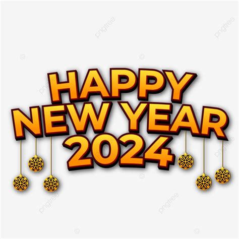 Selamat Tahun Baru 2024 Vektor Selamat Tahun Baru Teks Selamat Tahun