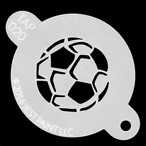 Tap Face Painting Stencil Tap020 Soccer Ball Face Paint World