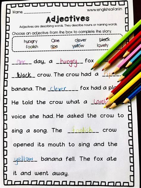 These words will not be considered as adjectives if a noun does not follow right after them. describing words or adjectives www | Adjective words ...