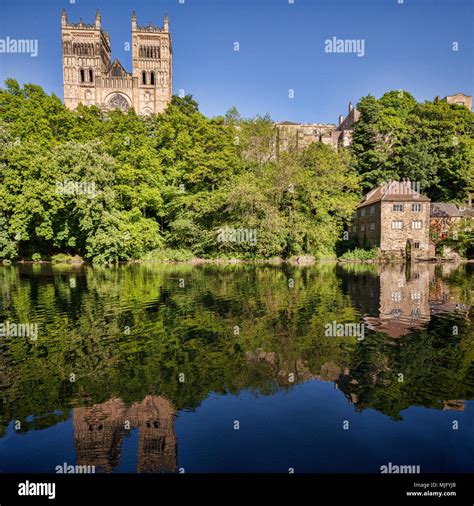 Durham Cathedral And The Old Fulling Mill Reflected In The River Wear