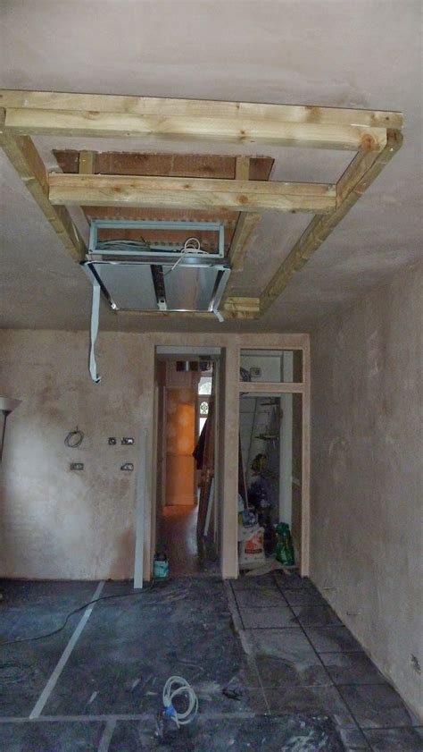 The benefits of installing a suspended ceiling system yourself instead of hiring someone to drywall and finish that same ceiling are: My Victorian Terrace Refurb: Kitchen Progress - Dropdown ...
