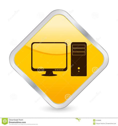 Computer Yellow Square Icon Royalty Free Stock Images Image 6169999