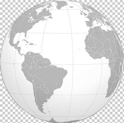 Globe Atlantic Ocean Map Png Clipart Atlantic Ocean Black And White