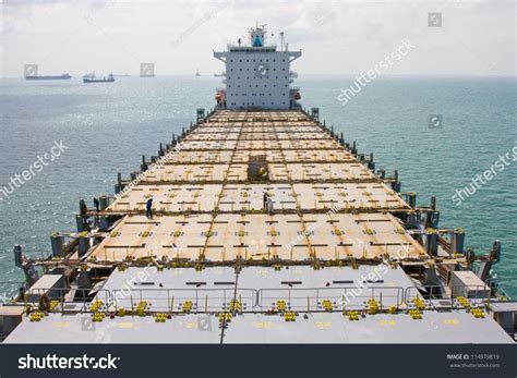 Empty Deck Of Container Ship Sea And Ocean Deck Photo
