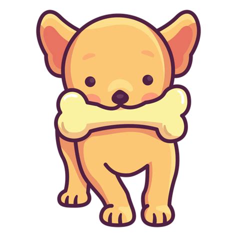Cute Puppy With Bone Illustration Transparent Png And Svg Vector File
