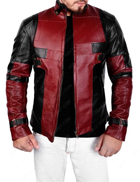 Deadpool Jacket Ryan Reynolds Biker Leather Jacket Hjackets