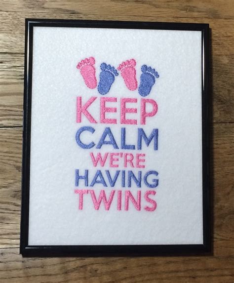 Twin Birth Announcement Keep Calm Were Having Twins Etsy