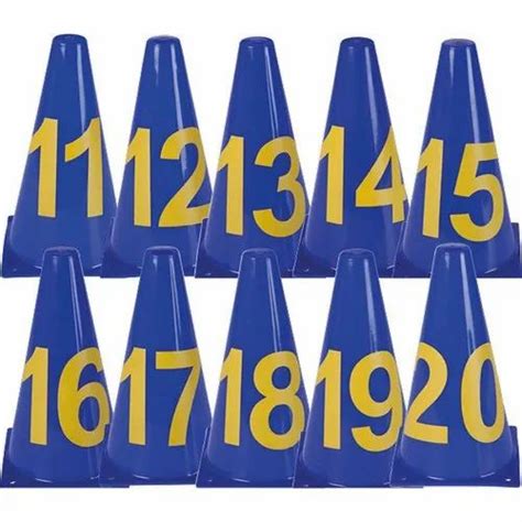 Blue Plastic Numbered Marker Cones At Best Price In Meerut Id