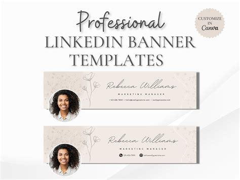 Professional Linkedin Banners Customizable In Canva