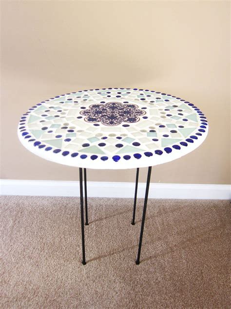Nautical Mosaic Table Top Blue And White Ceramic Or Wall Hanging 220