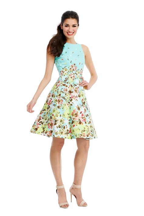 Mint Floral Fit And Flare Floral Fit Fit And Flare Party Dress Shopping