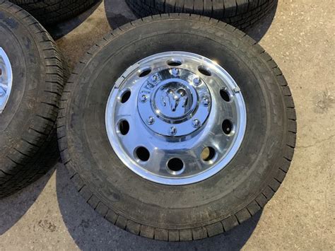Like New Condition Dodge Ram 3500 Dually Rims And Tires With 90 Tread