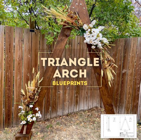 Triangle Arch Building Plans Diy Wedding Arbor Etsy Canada