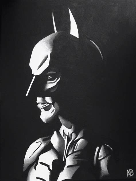 Batman Acrylic Paint On Canvas By Hissoldier1998 Acrylic Painting