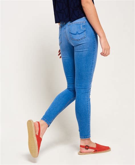 superdry sophia skinny jeans met hoge taille jeans voor dames