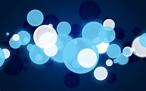 Blue And White Bubble Illustration Dots Abstract Sphere Blue Hd