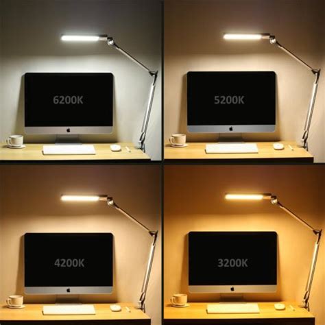 Portable clamp can easily be fixed to any desk top.★ what you get: BYB E430 Metal Architect Swing Arm Desk Lamp, Dimmable LED ...