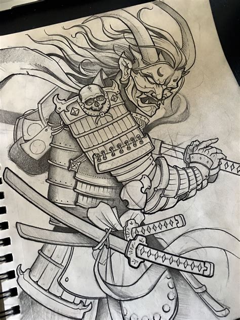 Follow Miketattoo On Instagram Samurai Samuraisketch Demonsamurai