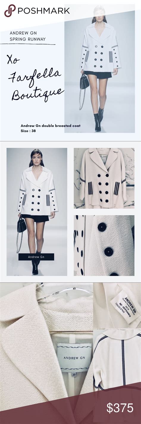 I just added this listing on poshmark: andrew gn double breasted coat