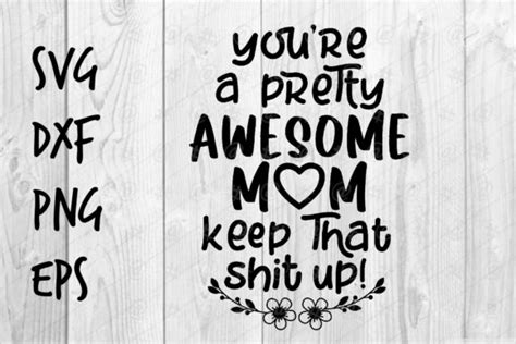 Pretty Awesome Mom Graphic By Spoonyprint · Creative Fabrica