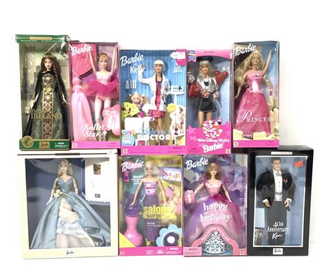 Sold Price 9 Mattel Collectors Barbie Dolls November 5 0120 12