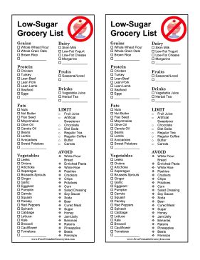 Smoothies can be large whacks of carbs and sugar, especially if there's no protein or healthy fat that acts similarly to fiber to slow digestion and prevent blood sugar from spiking, says isabel smith, ms, rd, cdn. Printable Low-Sugar Grocery List | Sugar detox diet, Sugar ...