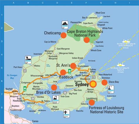 Cape Breton Island Map Cape Breton Island Travel Hotels Cape Breton