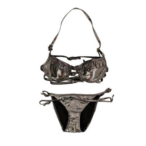 Treasures Of Nyc Dior Silver Bondage Bikini
