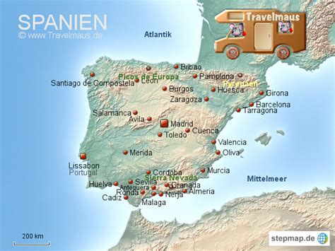 Stepmap Spanien Landkarte Für Spanien