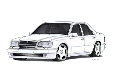 Mercedes Benz E W Drawing By Vertualissimo On Deviantart