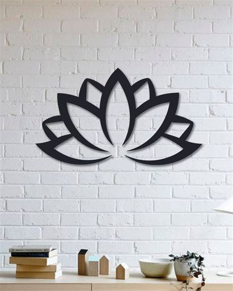 Symbol Of Eternal Life Lotus Design Metal Wall Art Lotus Etsy