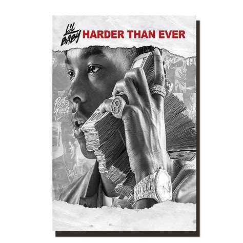 C200 Art Harder Than Ever Lil Baby Music Album Cover Silk Poster