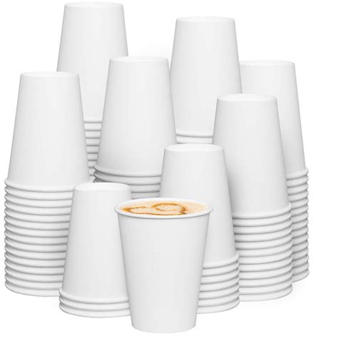 Buy 300 Count 12 Oz White Paper 350gsm Hot Coffee Cups Online At