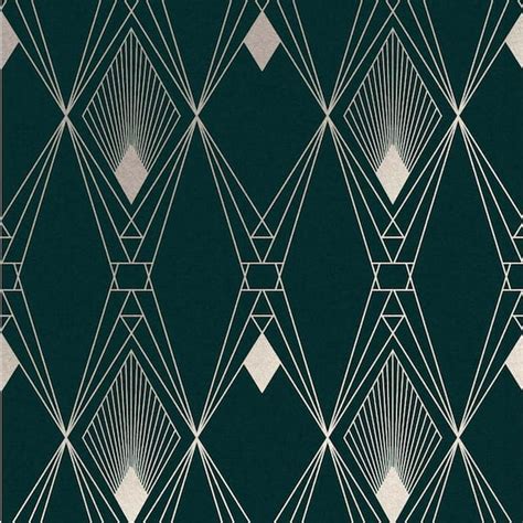 Graham And Brown Deco Geometric Teal Blue Removable Wallpaper Sample