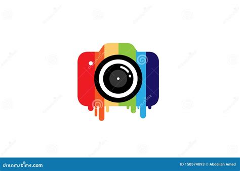 Creative Colorful Camera Logo Design Symbol Vector Illustration Stock