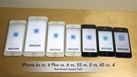 Iphone 6s Vs 6 Plus Vs 6 Vs 5s Vs 5 Vs 4s Vs 4 Benchmark Speed