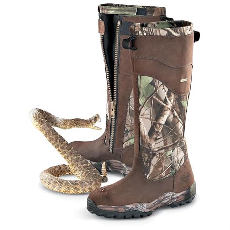 Mens Guide Gear Cottonmouth Side Zip Waterproof Snake Boots