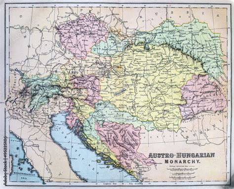 Map Of Austro Hungarian Empire Stock Photo Adobe Stock